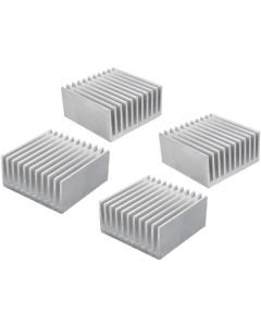 Easycargo 4pcs 40mm Heatsink 40mmx40mmx20mm, Aluminum Heatsink Kit, Cooling Heat Sink for 3D Printer Stepper Motor NEMA 17, TEC1-12706 Peltier Thermoelectric Cooler Module LED 40x40x20mm (Silvertone)