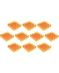 Easycargo 10pcs 14mm VRAM Copper Heatsink + pre Applied 3M 8810 Thermal Conductive Adhesive Tape for Cooling Cooler GPU Chips VRAM VGA RAM GPU (14mmx14mmx4mm) (Copper 14mm)