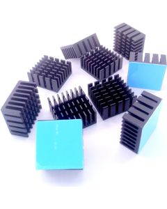 Easycargo 10pcs 20mm Heatsink Kit 20x20x10mm + 3M 8810 Thermal Conductive Adhesive Tape, Cooler Heat Sink for Cooling GPU IC Chips VRAM VGA RAM (20mmx20mmx10mm)