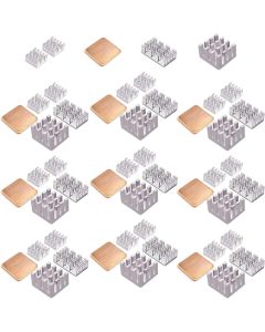 Easycargo 50pcs Raspberry Pi 4 Heatsink Kit Aluminum + Copper + 3M 8810 Thermal Conductive Adhesive Tape for Cooling Cooler Raspberry Pi 4, 3 B+, Pi 3 B, Pi 2, Pi Model B+ (50pcs)
