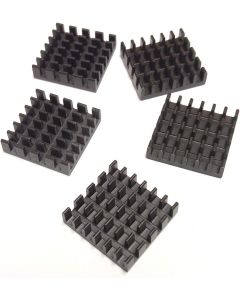 Easycargo 10pcs 19mm Heatsink Kit + pre Applied 3M 8810 Thermal Conductive Adhesive Tape, Cooler heatsink for Cooling GPU Raspberry Pi 4 PS5 SSD M.2 NVMe 2280 GPU IC Chips VRAM VGA RAM 19mmx19mmx5mm