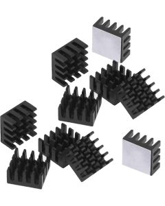 Easycargo 10pcs 14mm Heatsink 14x14x7mm + pre Applied 3M 8810 Thermal Conductive Adhesive Tape for Cooling Cooler GPU Chips VRAM VGA VRAM RAM (14mmx14mmx7mm) (Black 14mm)