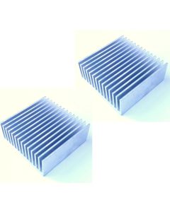 Easycargo 2pcs Silver Tone Heatsink 50x50x20mm, Aluminum Cooler Cooling Heat Sink (50mmx50mmx20mm)