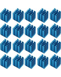 Easycargo 30pcs 3D Printer Heatsink Kit + 3M 8810 Thermal Adhesive Tape, Anodized Aluminum Heatsink 3D Printer Cooler for Cooling TMC2130 TMC2100 A4988 DRV8825 TMC2208 Stepper Motor Driver Module